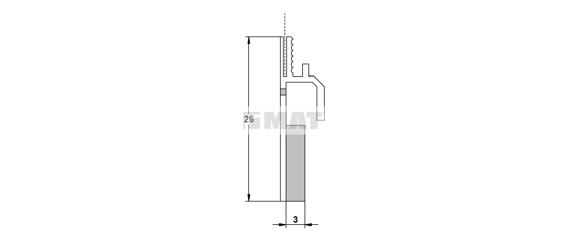 Profile for side sill connection, code D/21